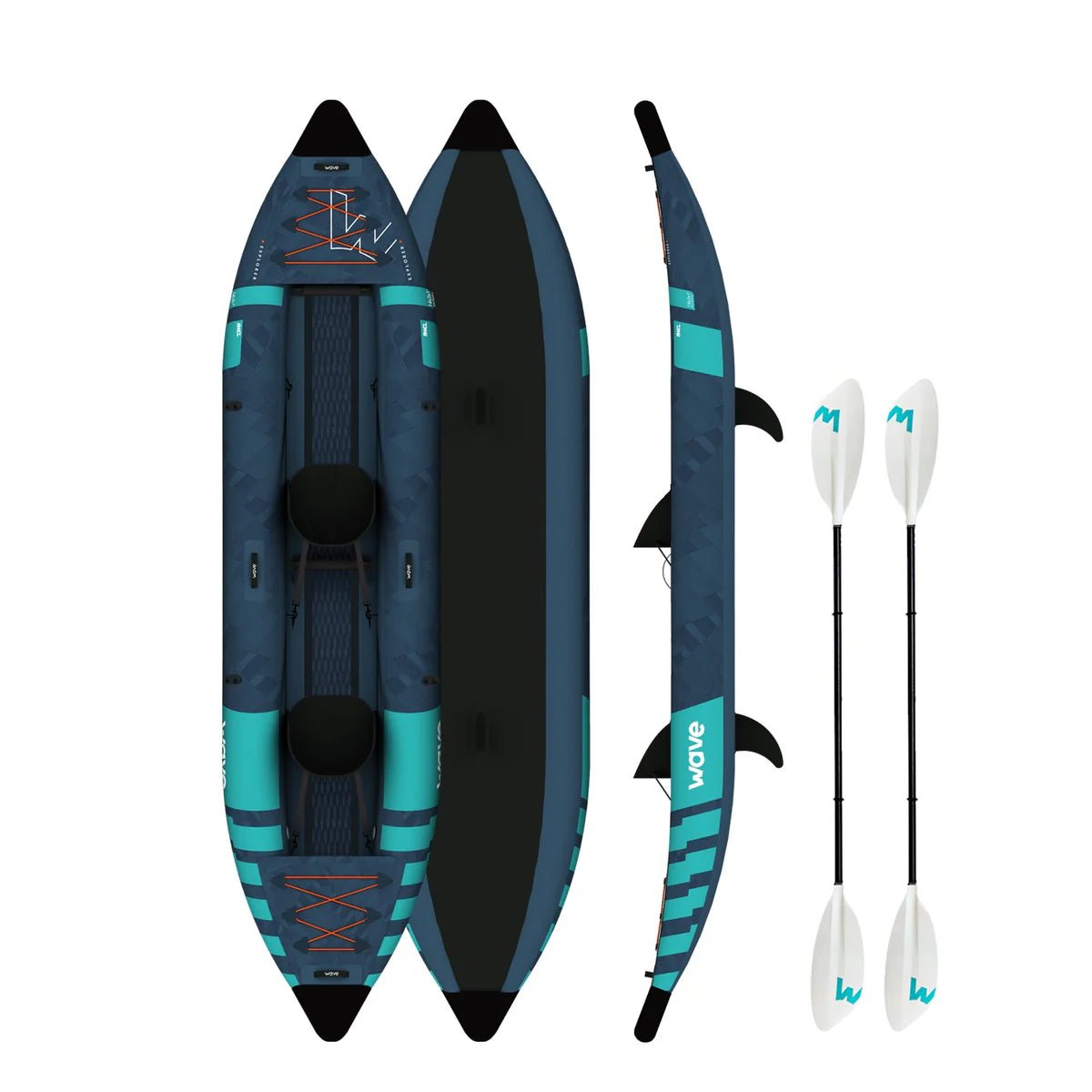 Explorer | Inflatable Kayak | PU - Stitch | 1 - 2/2 - 3 Seater - Wave Sups USA